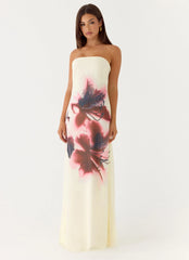 Lariettea Strapless Maxi Dress - Velvet Bloom