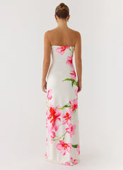 Erivo Strapless Maxi Dress - Ivory Reef