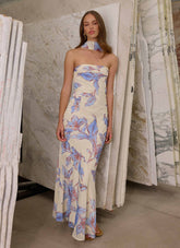 Under The Pagoda Maxi Dress - Violet Blossom