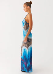 Sandy Siren Maxi Dress - Cheetah Floral