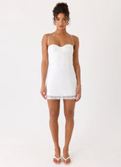 Aloura Lace Mini Dress - White