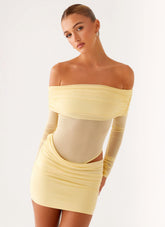 No Doubt Mini Dress - Yellow
