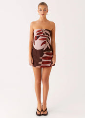 Kellen Mini Dress - Cinnamon Palm