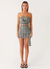Seren Mini Dress - Cedar Check
