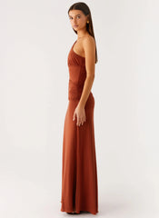 Glimmer Maxi Dress - Rust