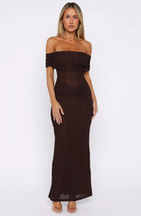 Unwritten Chapters Maxi Dress Chocolate