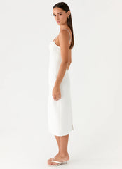 Asling Bustier Midi Dress - White