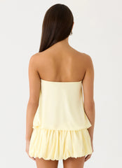 Mazie Strapless Mini Dress - Yellow