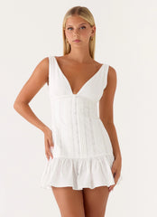 Gretel Mini Dress - White