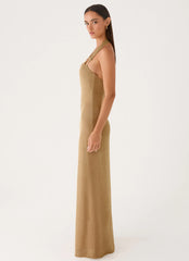 Cassira Shimmer Maxi Dress - Shimmer Gold