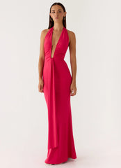Emiliana Maxi Dress - Red Magenta