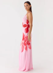 Jasmyn Cowl Maxi Dress - Pink Petal