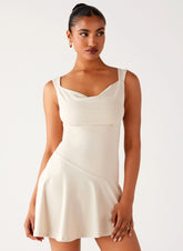 Dune Whisper Mini Dress - Ivory