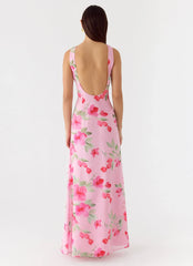 Serafim Chiffon Maxi Dress - Petal Soleil