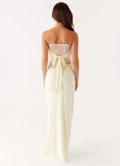 Sweet Energy Strapless Maxi Dress - Yellow