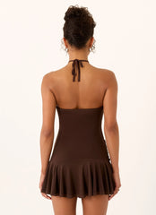Elektra Mini Dress - Chocolate