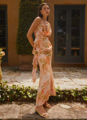 Diedre Rose Strappy Maxi Dress - Sunset Floral