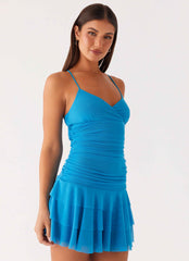 Emily Mini Dress - Royal Blue