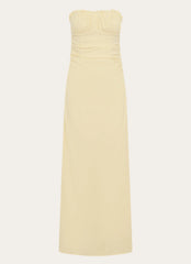 Xena Gathered Maxi Dress - Yellow