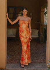 Carmen Maxi Dress - Sunset Floral