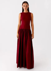 Shivani Maxi Dress - Maroon