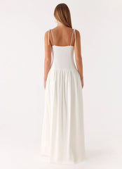 Giovanna Linen Maxi Dress - White