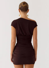 Liana Mini Dress - Chocolate