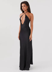 Noir Symphony Maxi Dress - Black
