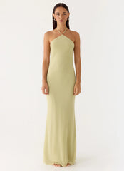 Anouk Halter Maxi Dress - Sage