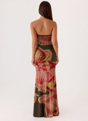 Iroha Strapless Maxi Dress - Jungle Grove