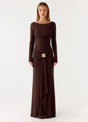 Dray Maxi Dress - Chocolate