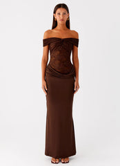 Either Way Maxi Dress - Chocolate