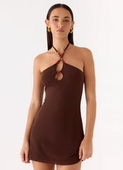 Party For You Mini Dress - Chocolate