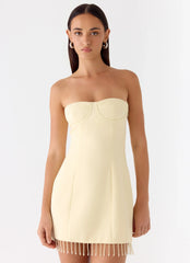 Arista Strapless Mini Dress - Yellow