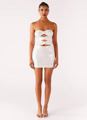 Clyra Sequin Mini Dress - Ivory