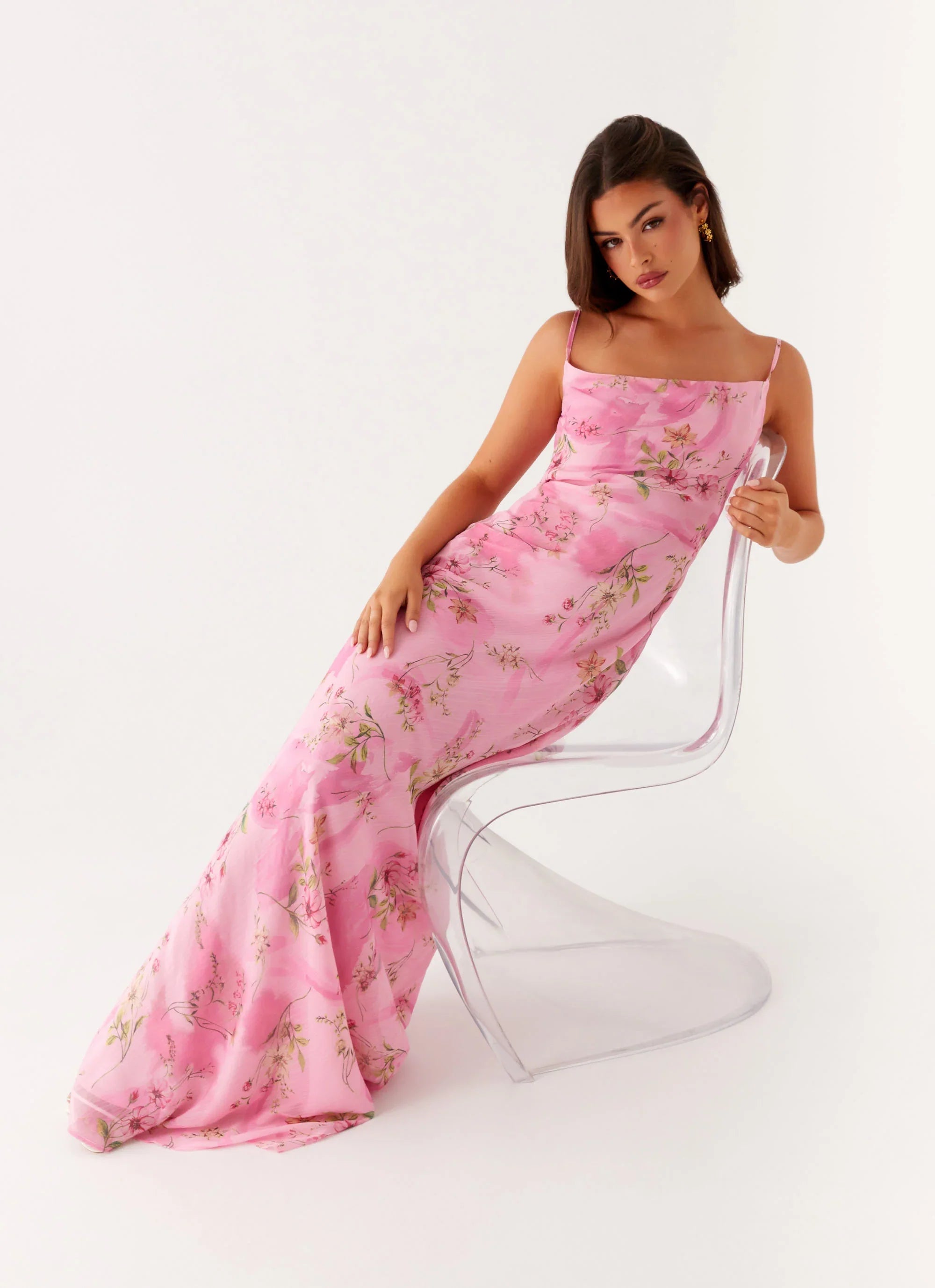 Orlando Maxi Dress - Pink Floral Print