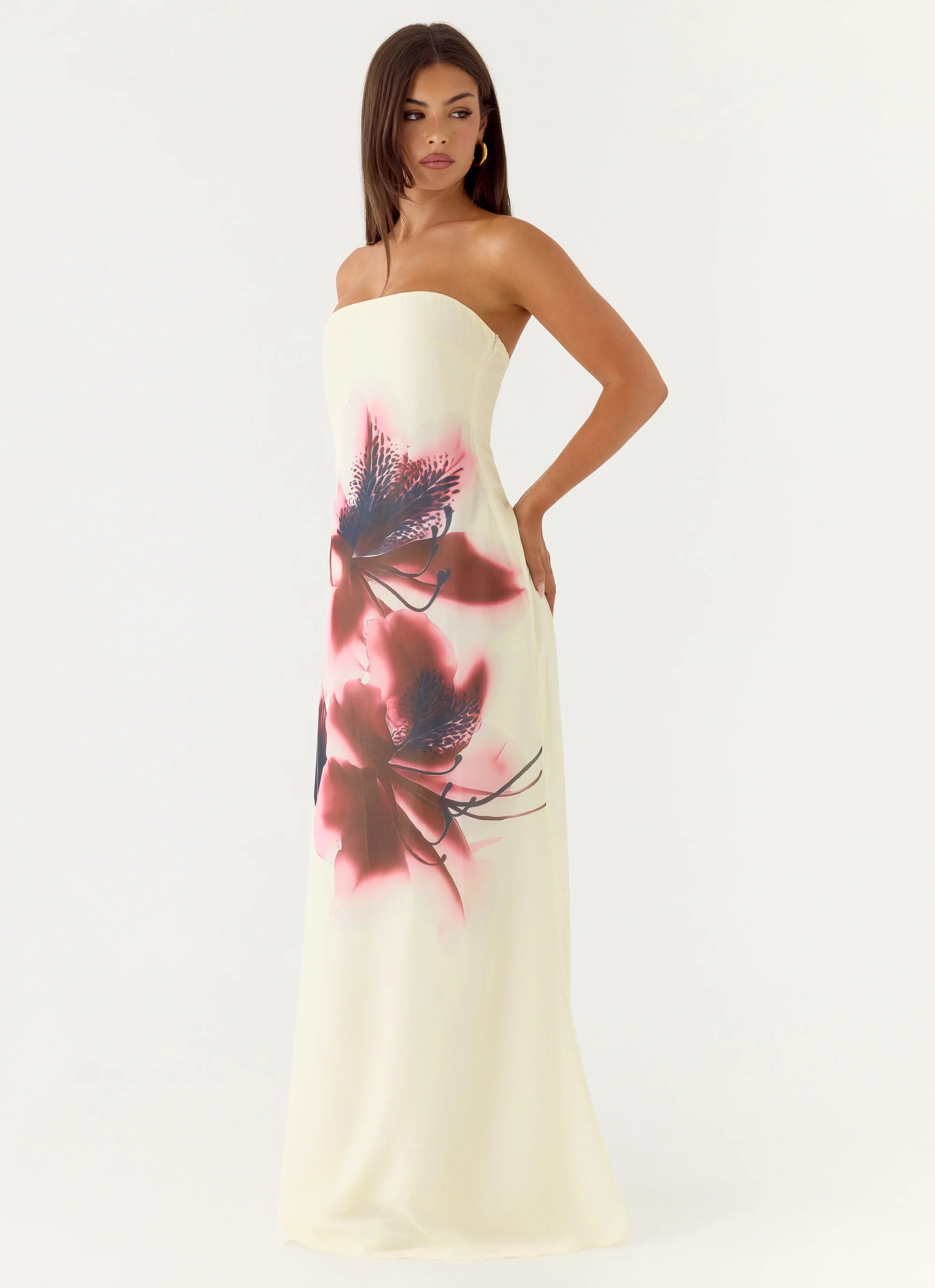 Lariettea Strapless Maxi Dress - Velvet Bloom