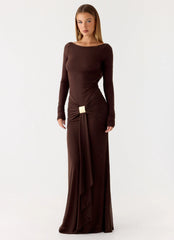 Dray Maxi Dress - Chocolate