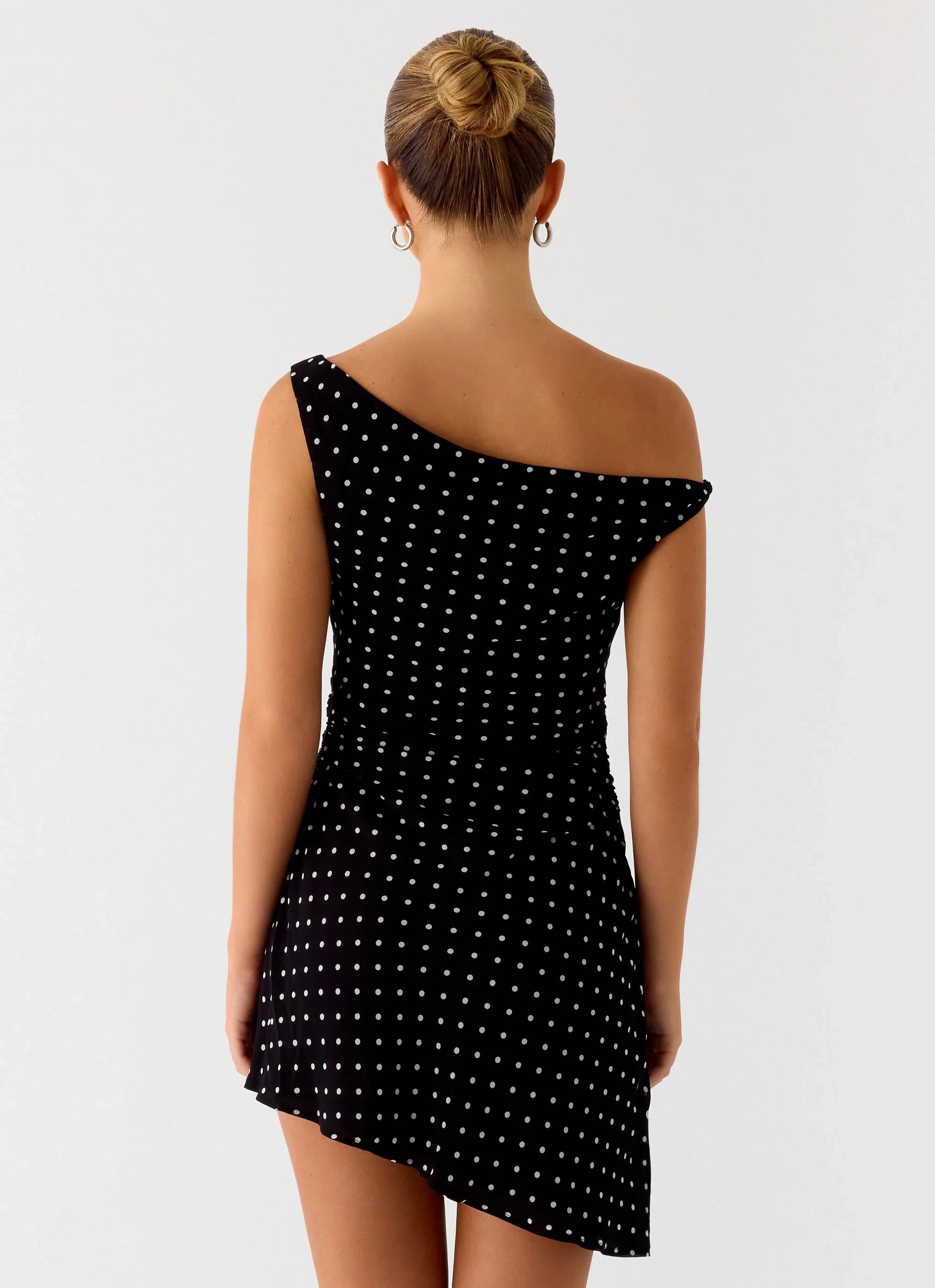 Delusional Mini Dress - Black Polkadot