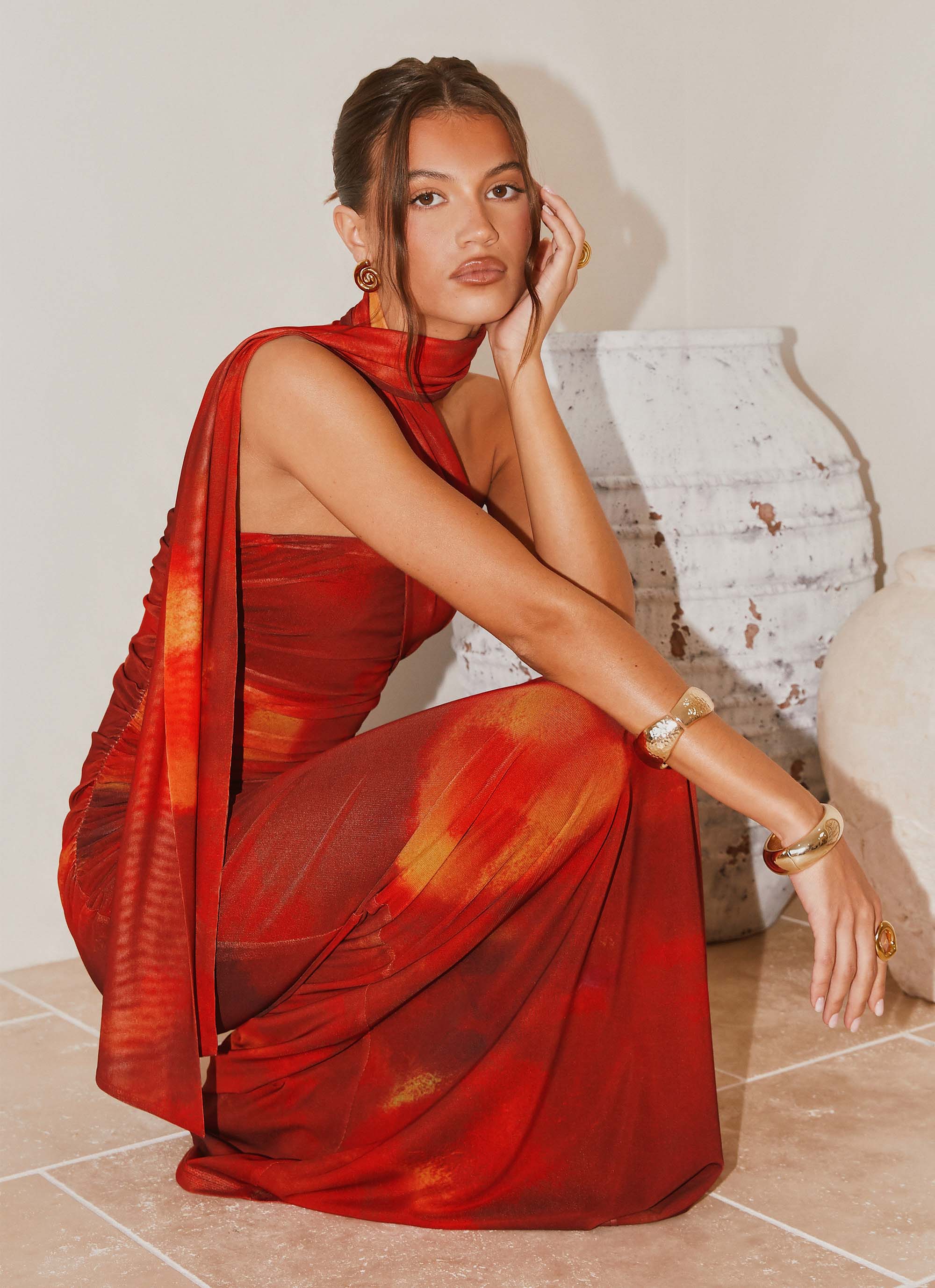 Songbird Maxi Dress - Scarlet Blur