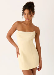 Luna Rosa Mini Dress - Baby Yellow