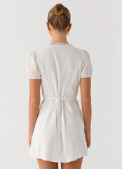 Sweet Lullaby Mini Dress - White