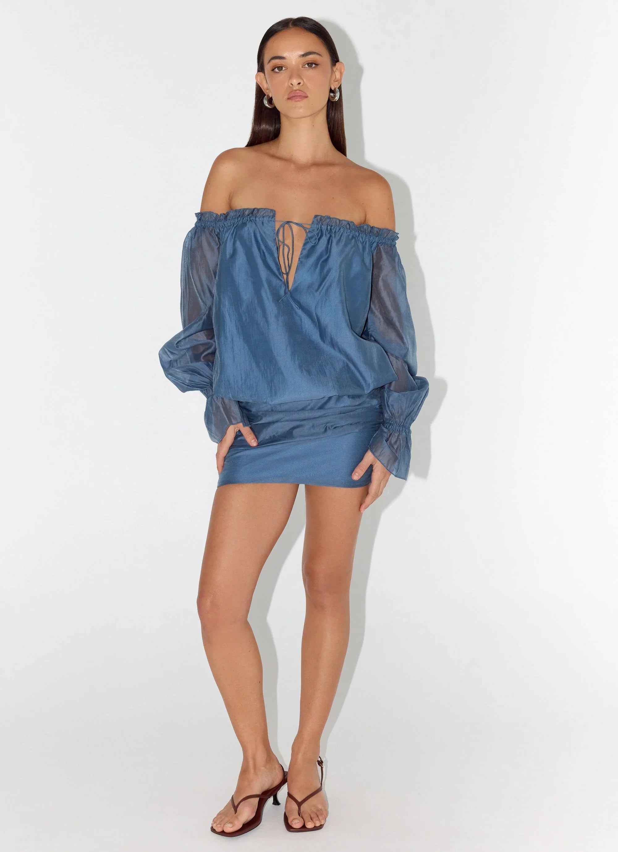 Tedara Mini Dress - Washed Navy