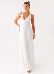 Kiana Halter Maxi Dress - White