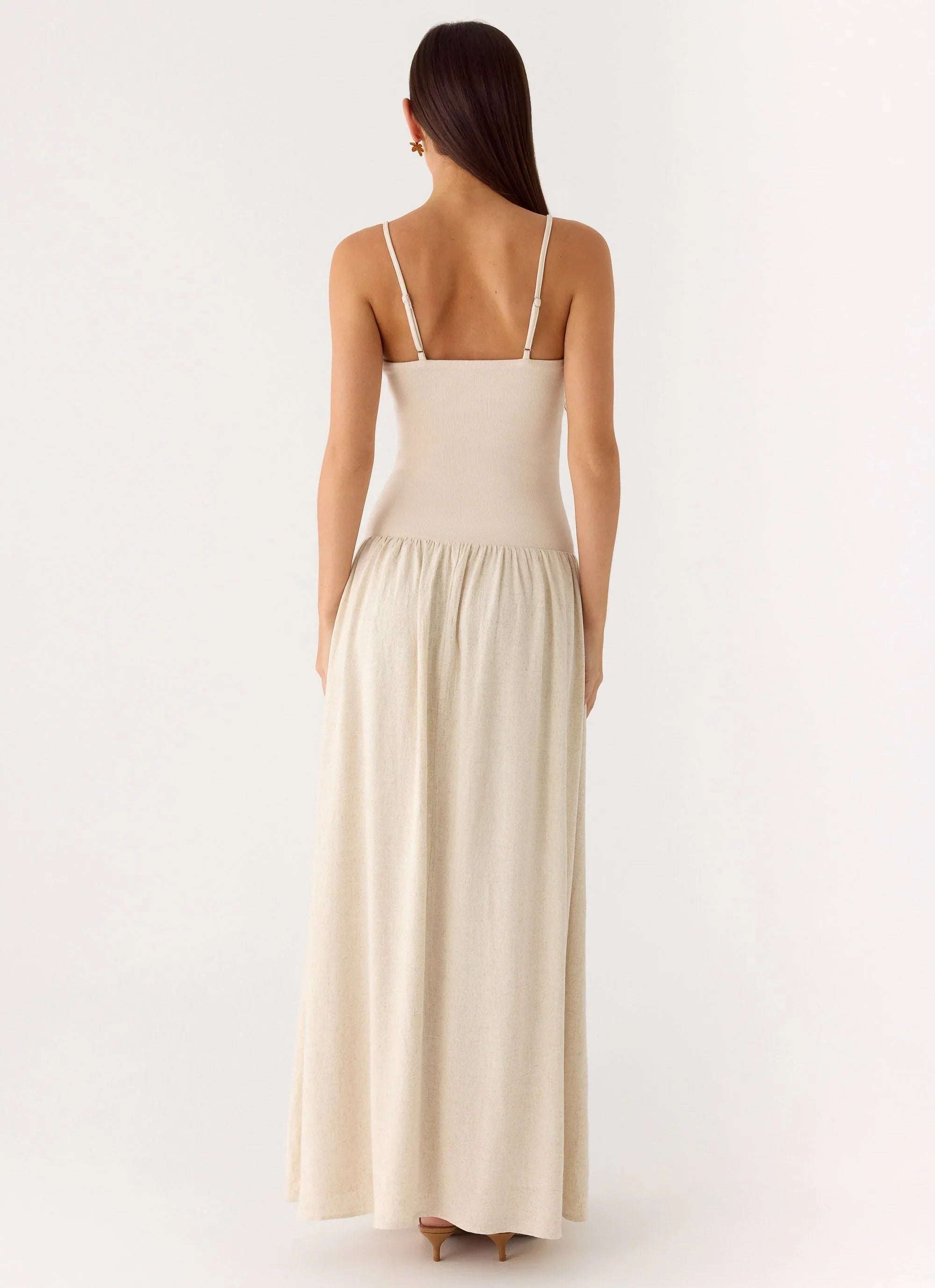 Ali Linen Maxi Dress - Oatmeal