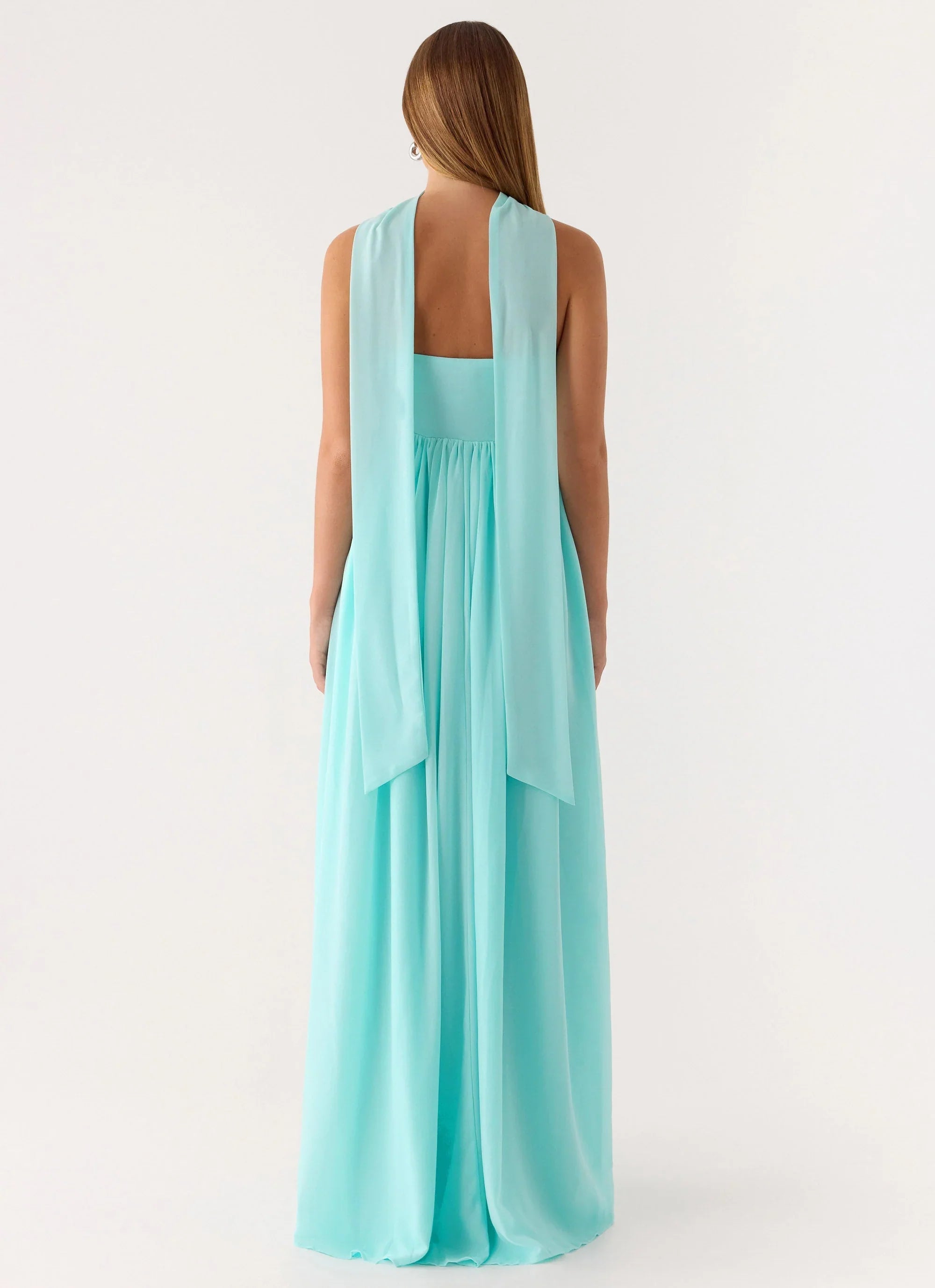 Celestino Scarf Maxi Dress - Aqua