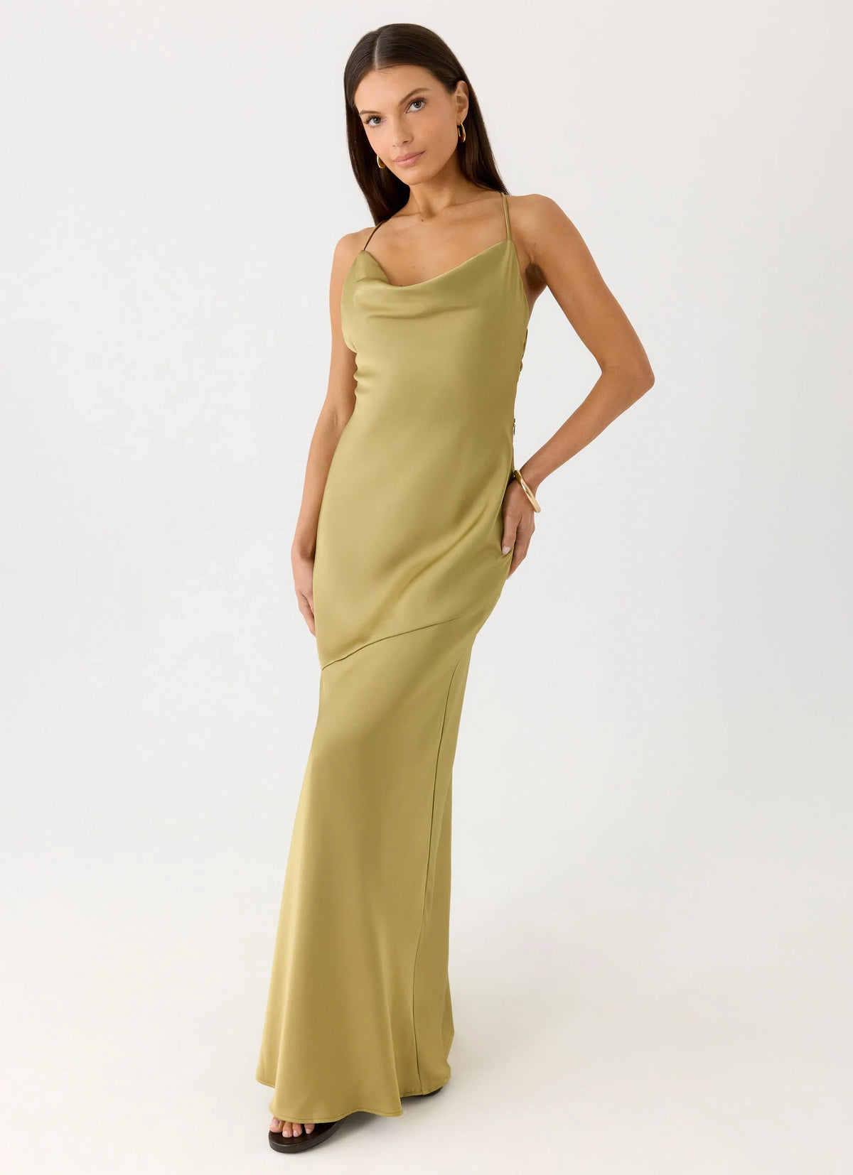Darius Maxi Dress - Green Olive
