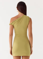 Zander Mini Dress - Green Olive