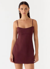Clementine Mini Dress - Merlot