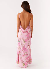 Pascal Maxi Dress - Pink Floral Print